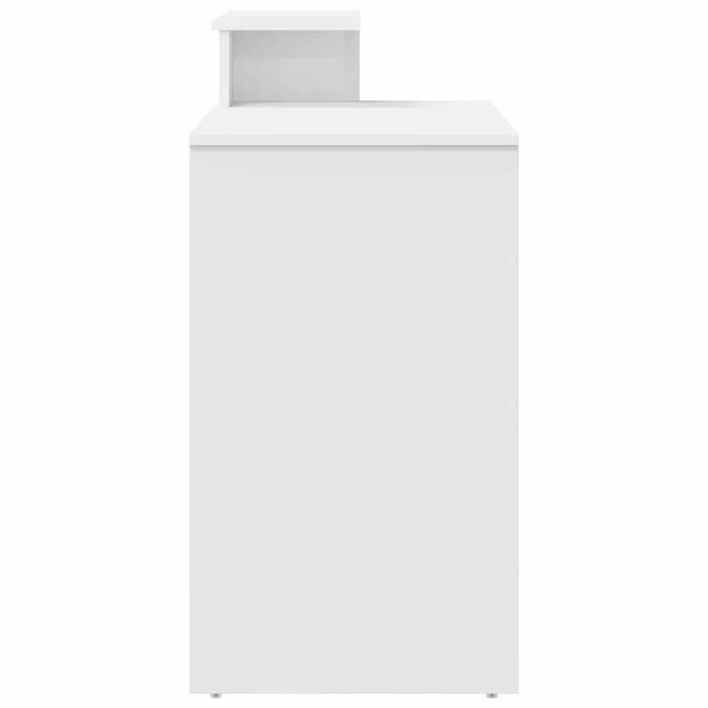 White Desk with Drawer for Home Office