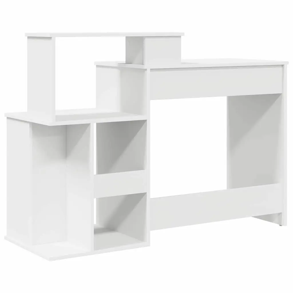 White Desk with Drawer for Home Office