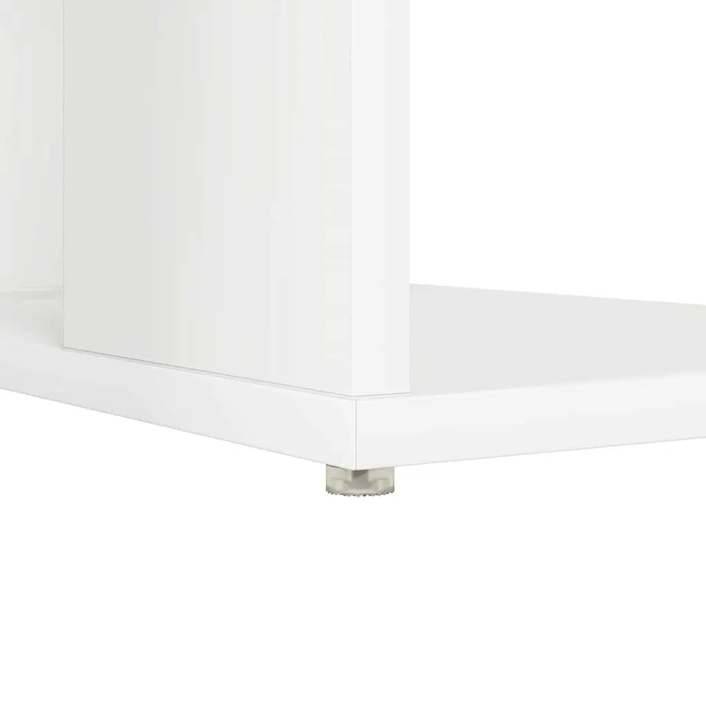 Desk with Shelf White 130 x 50.5 x 75 cm Engineered Wood Storage Office Computer Workspace