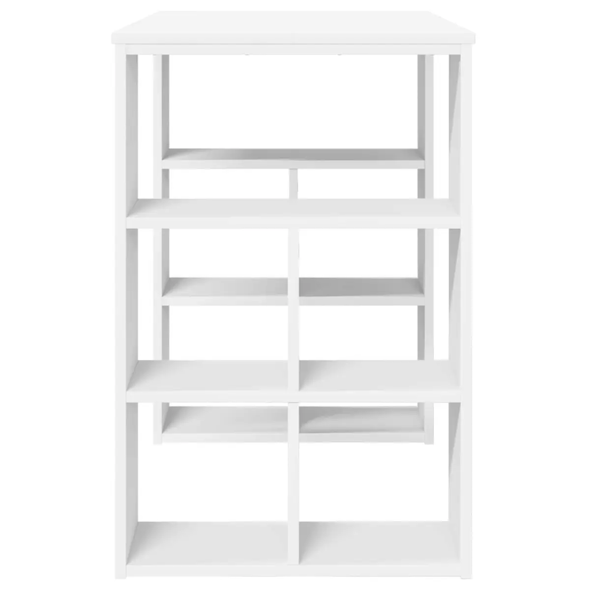 White Writing Desk with Shelves for Home Office