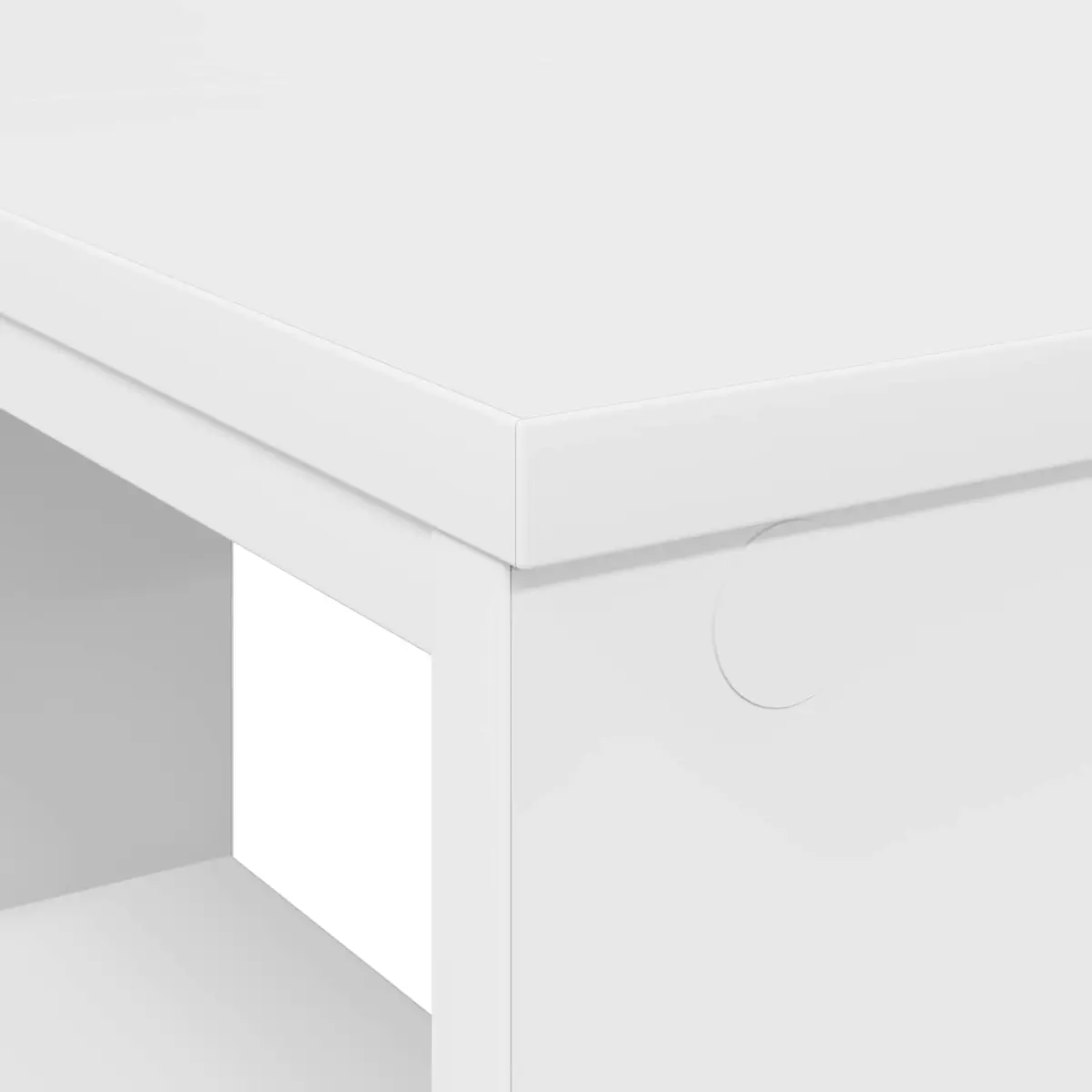 White Writing Desk with Shelves for Home Office