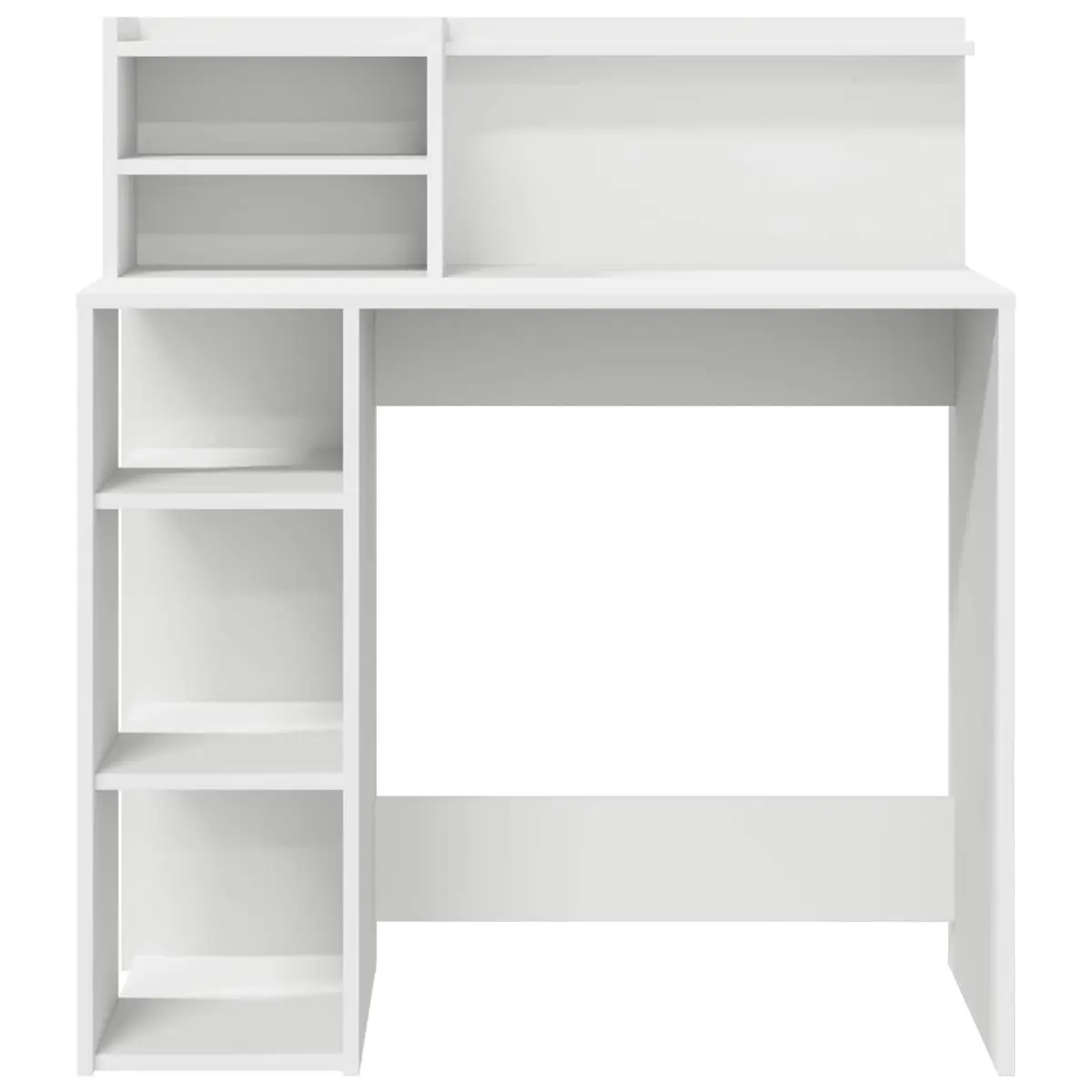 White Desk with Shelf 90 x 48 x 101.5 cm Office Writing Table Storage