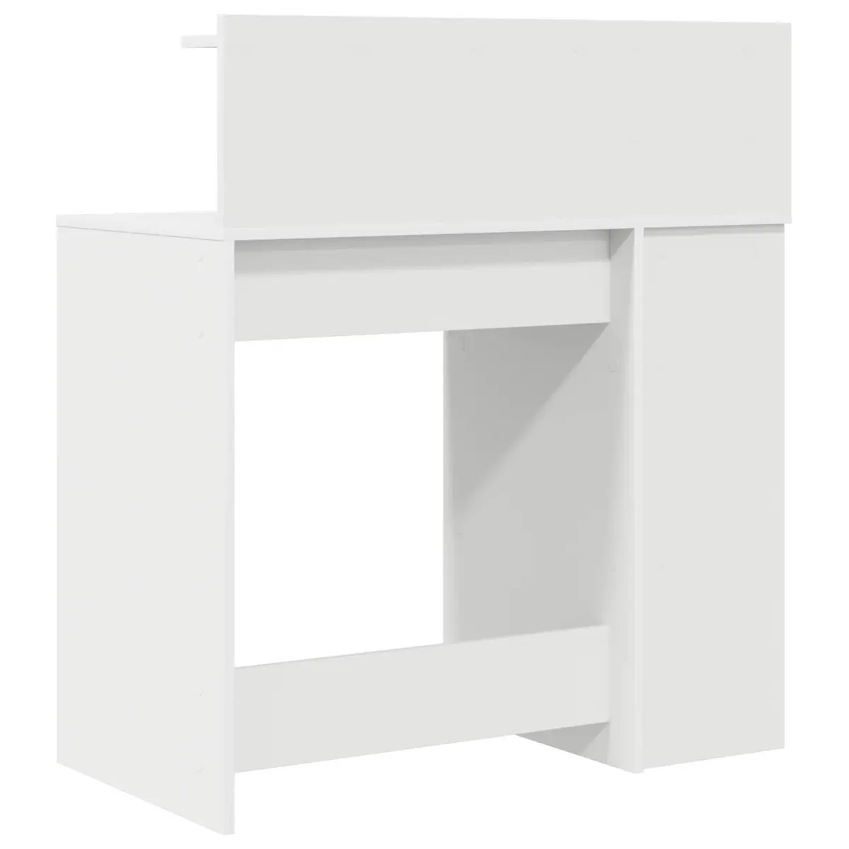 White Desk with Shelf 90 x 48 x 101.5 cm Office Writing Table Storage