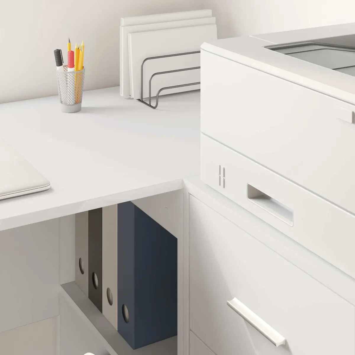 White Sideboard with Drawer Modern Storage Cabinet Living Room Dining Furniture