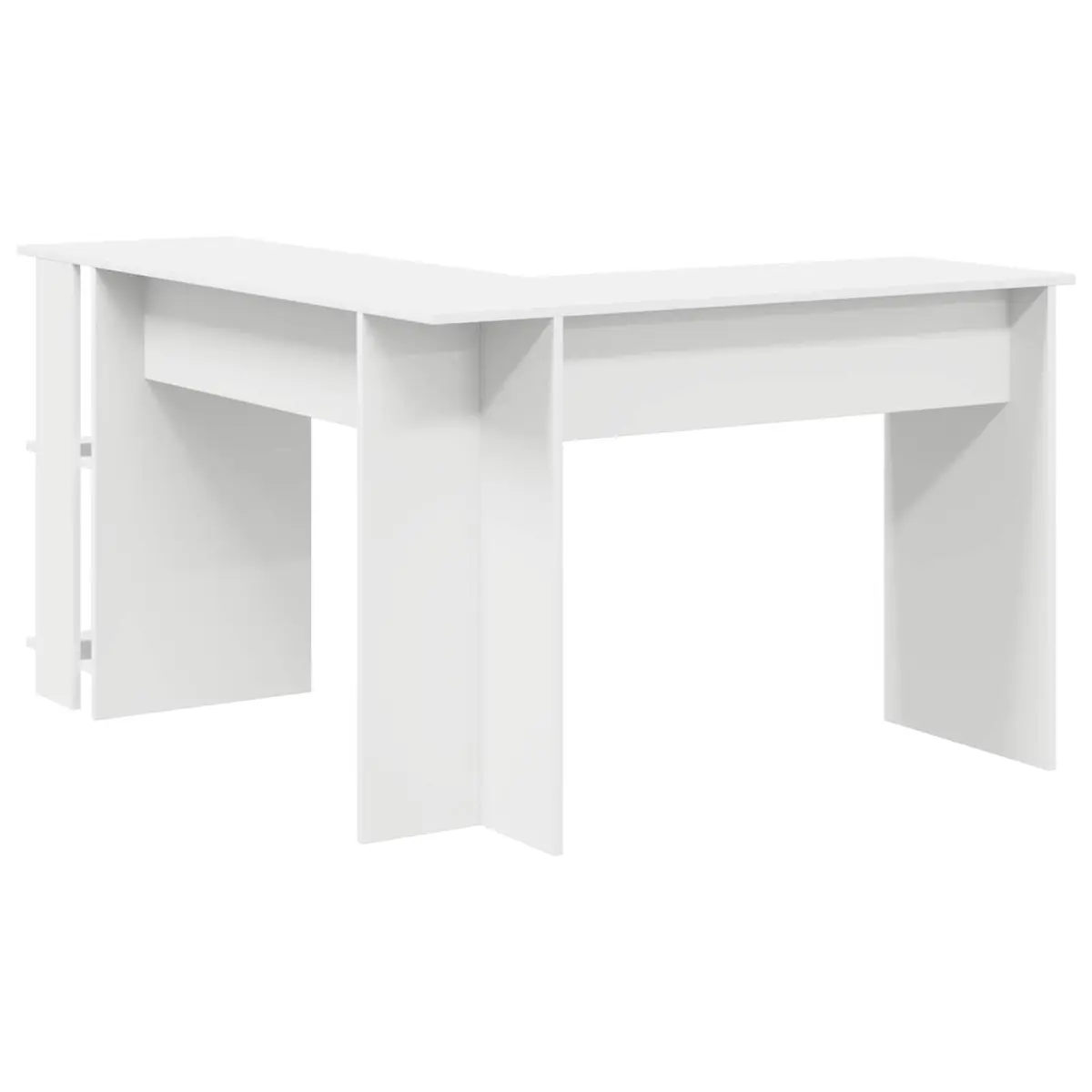 White Corner Desk 140 x 113.5 x 75 cm Engineered Wood