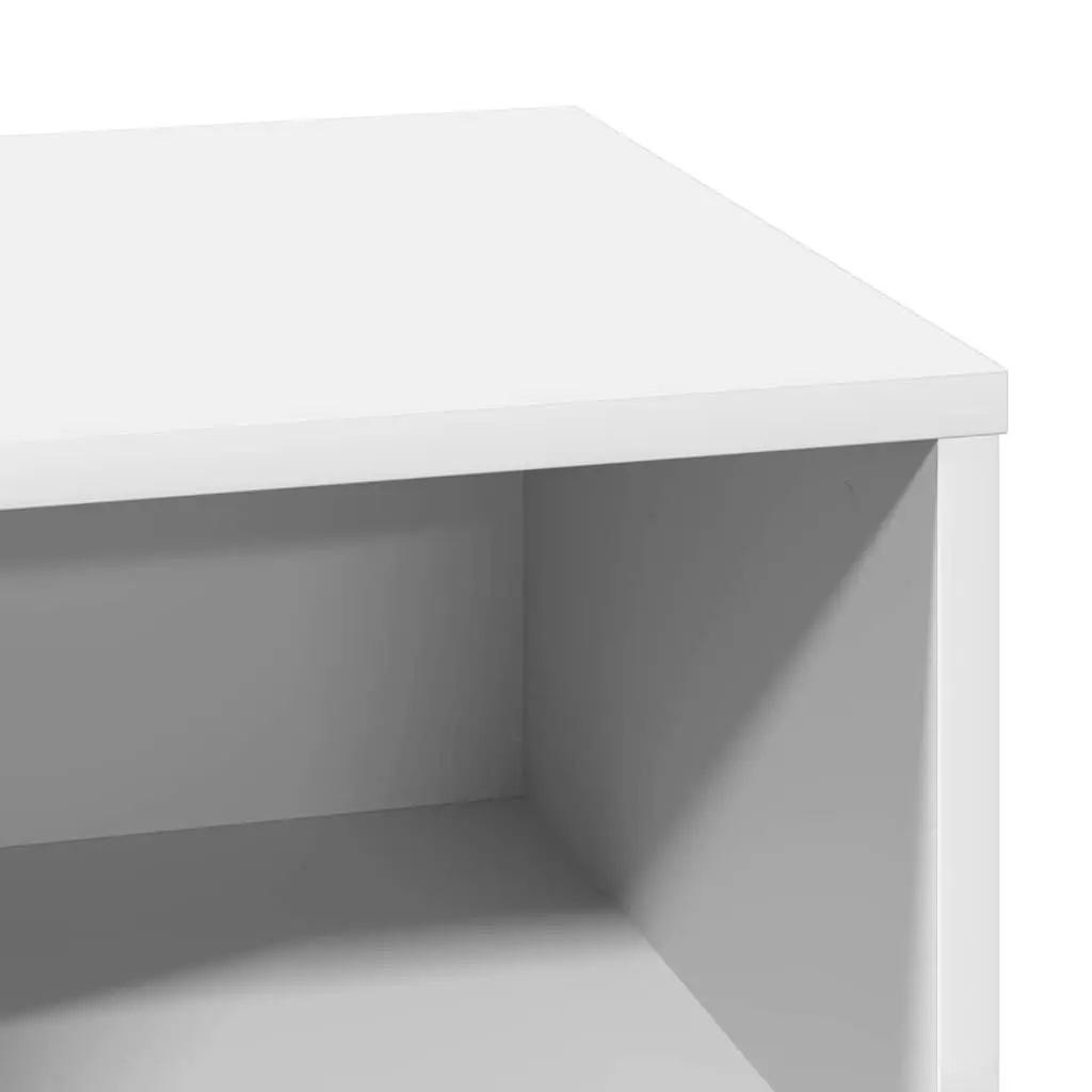 White Engineered Wood Bedside Cabinets Set of 2