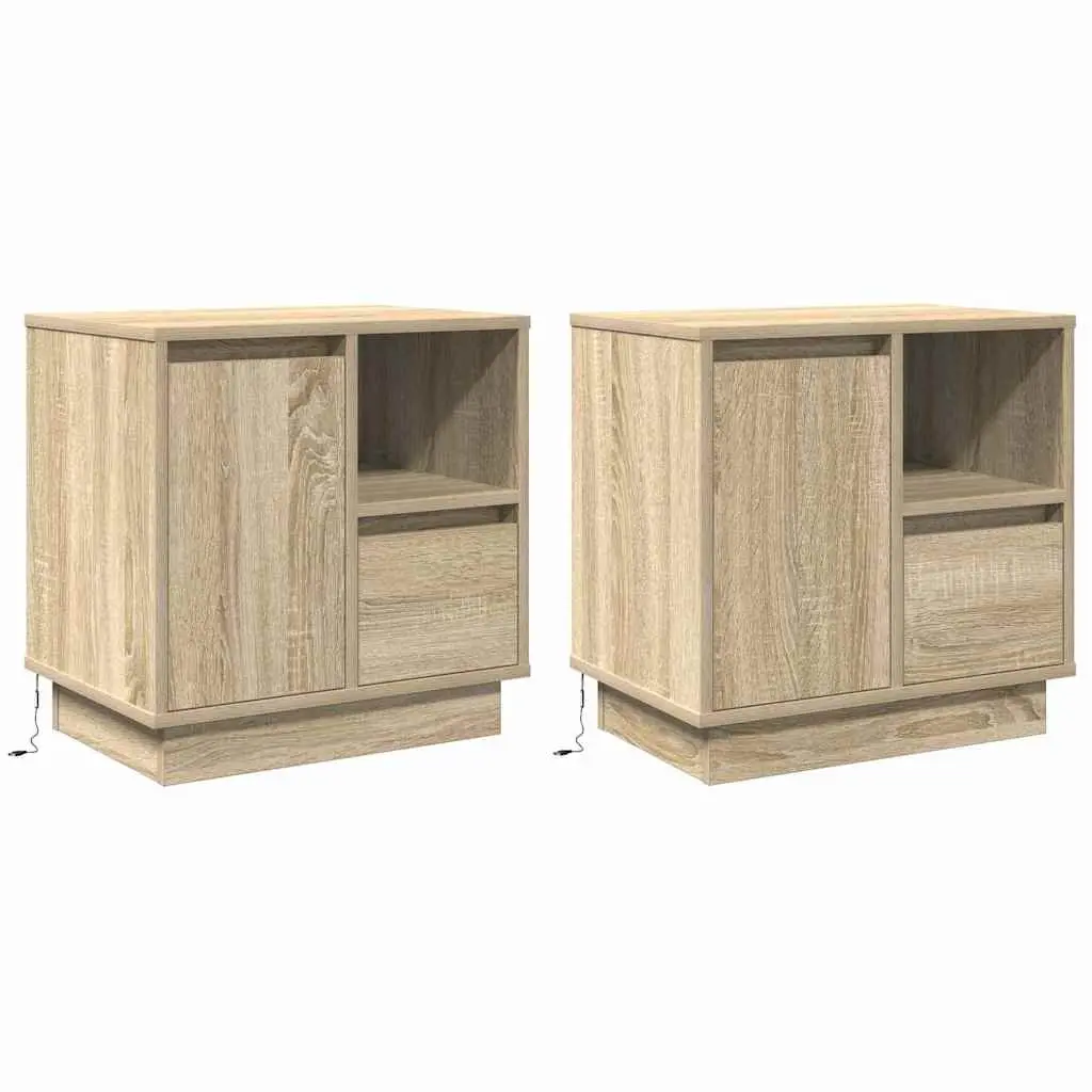 Bedside Cabinet Modern Beige 50 x 34.5 x 50 cm Engineered Wood