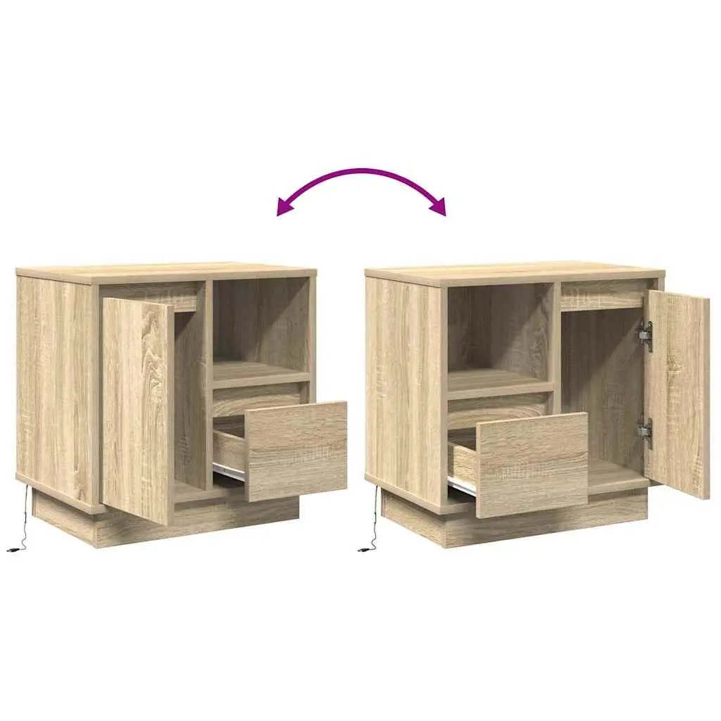 Bedside Cabinet Modern Beige 50 x 34.5 x 50 cm Engineered Wood