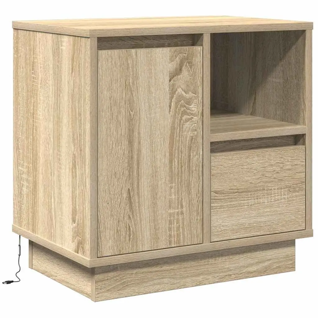 Bedside Cabinet Modern Beige 50 x 34.5 x 50 cm Engineered Wood