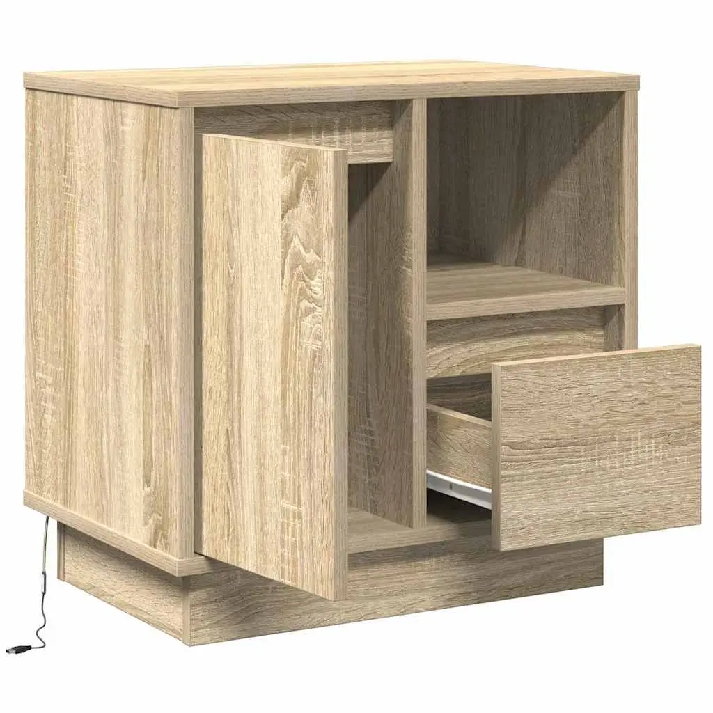 Bedside Cabinet Modern Beige 50 x 34.5 x 50 cm Engineered Wood