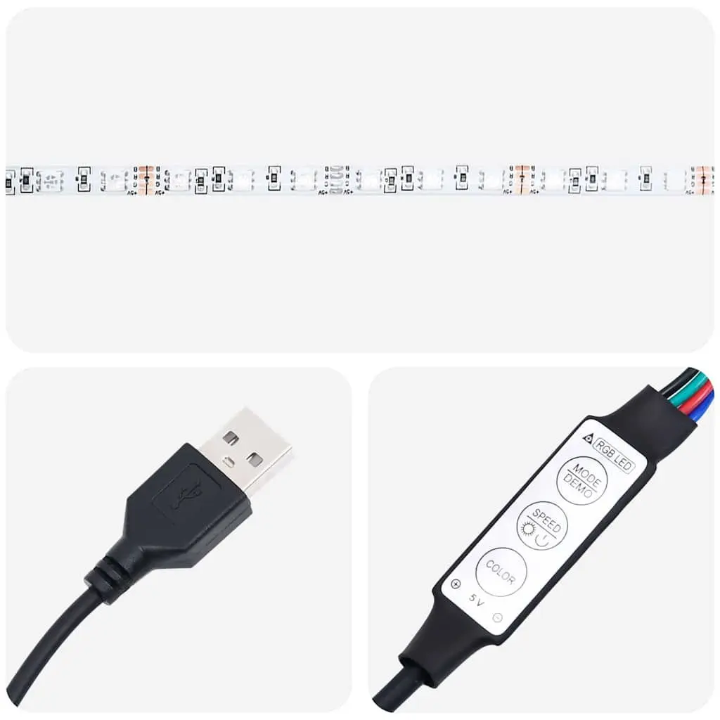 Bedside Cabinet 2 pcs Sonoma Oak Bedroom Nightstand with LED String Lights