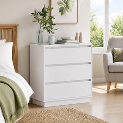 Compact White Nightstand for Modern Bedrooms