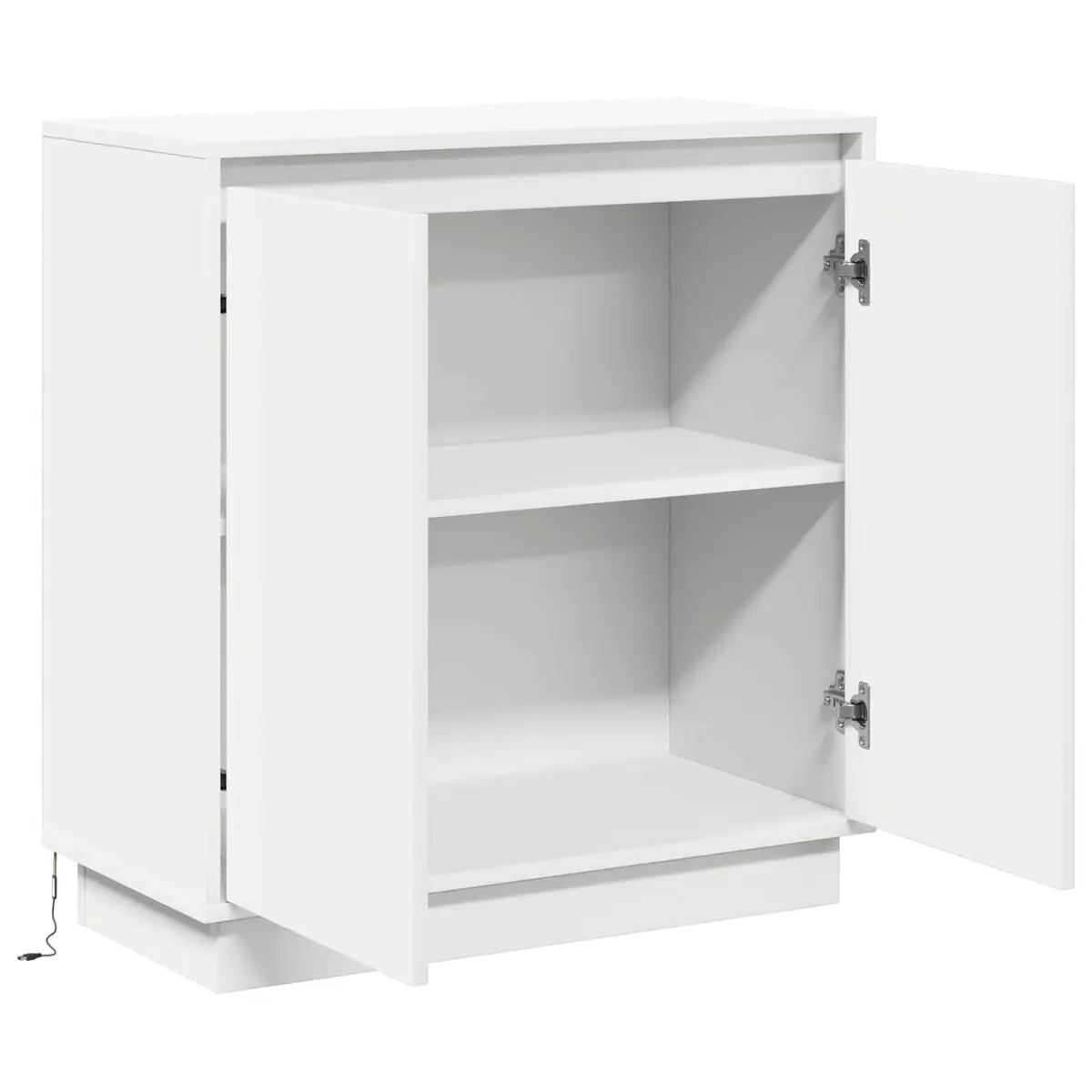 LED Sideboard Storage Cabinet White 71x34.5x75cm Engineered Wood RGB Lighting
