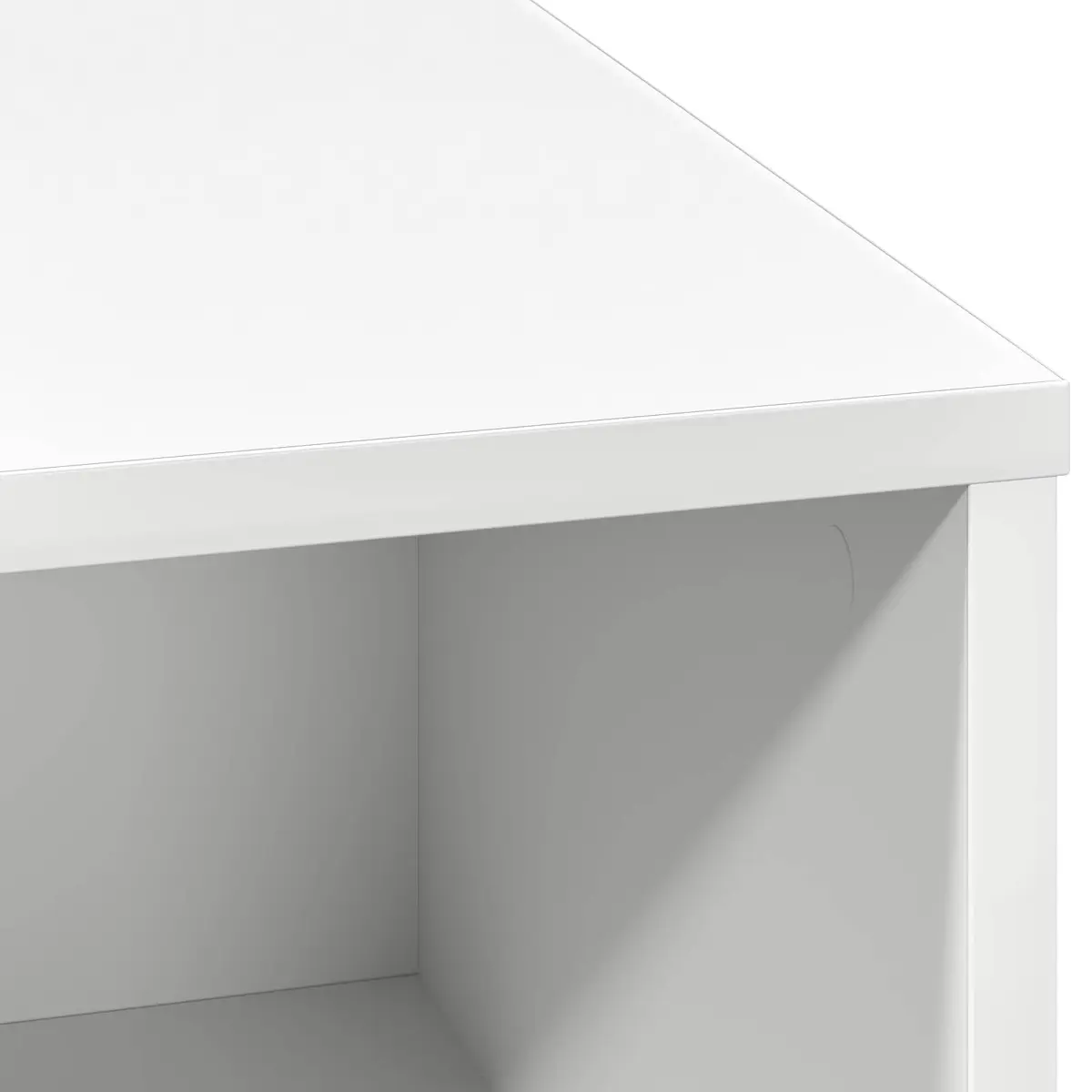LED Sideboard White Modern Storage Cabinet Engineered Wood Hinged Doors Dining