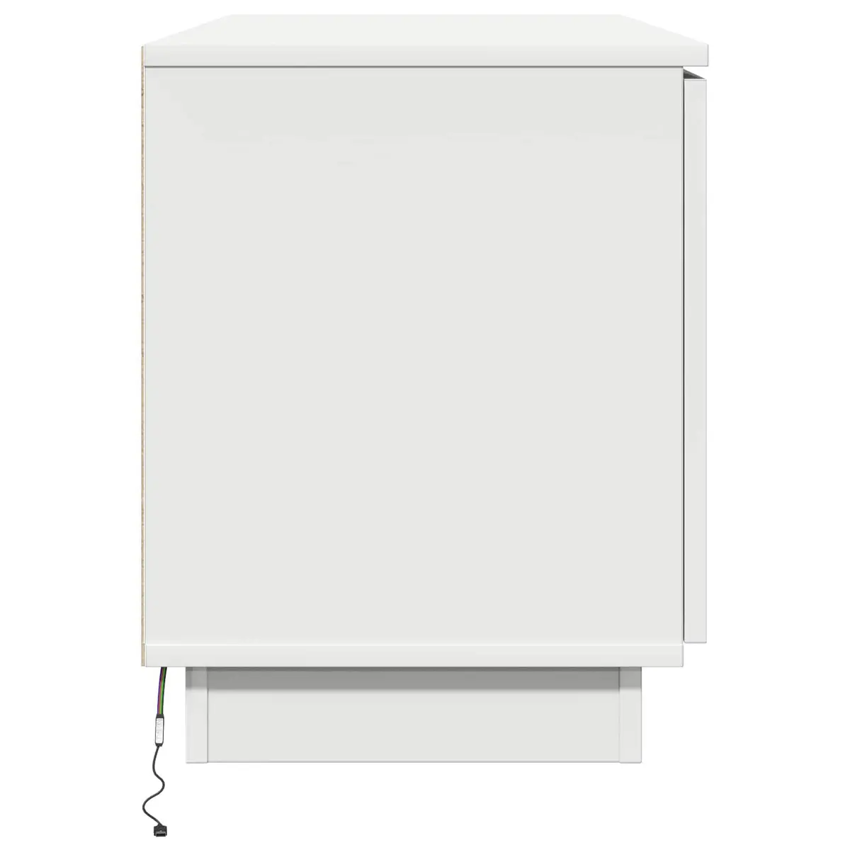 TV Cabinet White 100x38x49cm Engineered Wood with LED Lighting