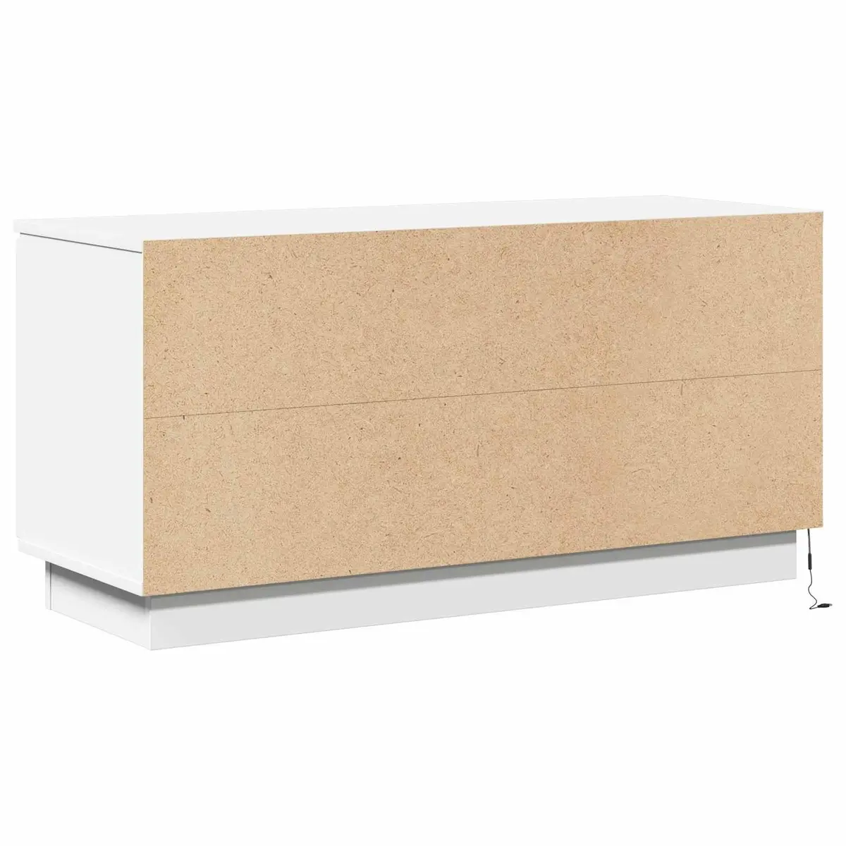 TV Cabinet White 100x38x49cm Engineered Wood with LED Lighting