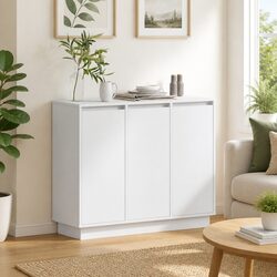 Modern White LED Sideboard for Elegant Storage