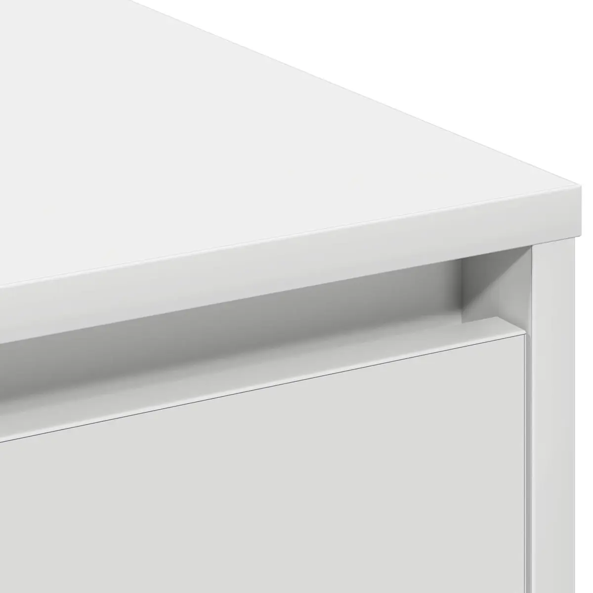 LED Sideboard White 90 x 32 x 75 cm Storage Cabinet with Lights Modern Living