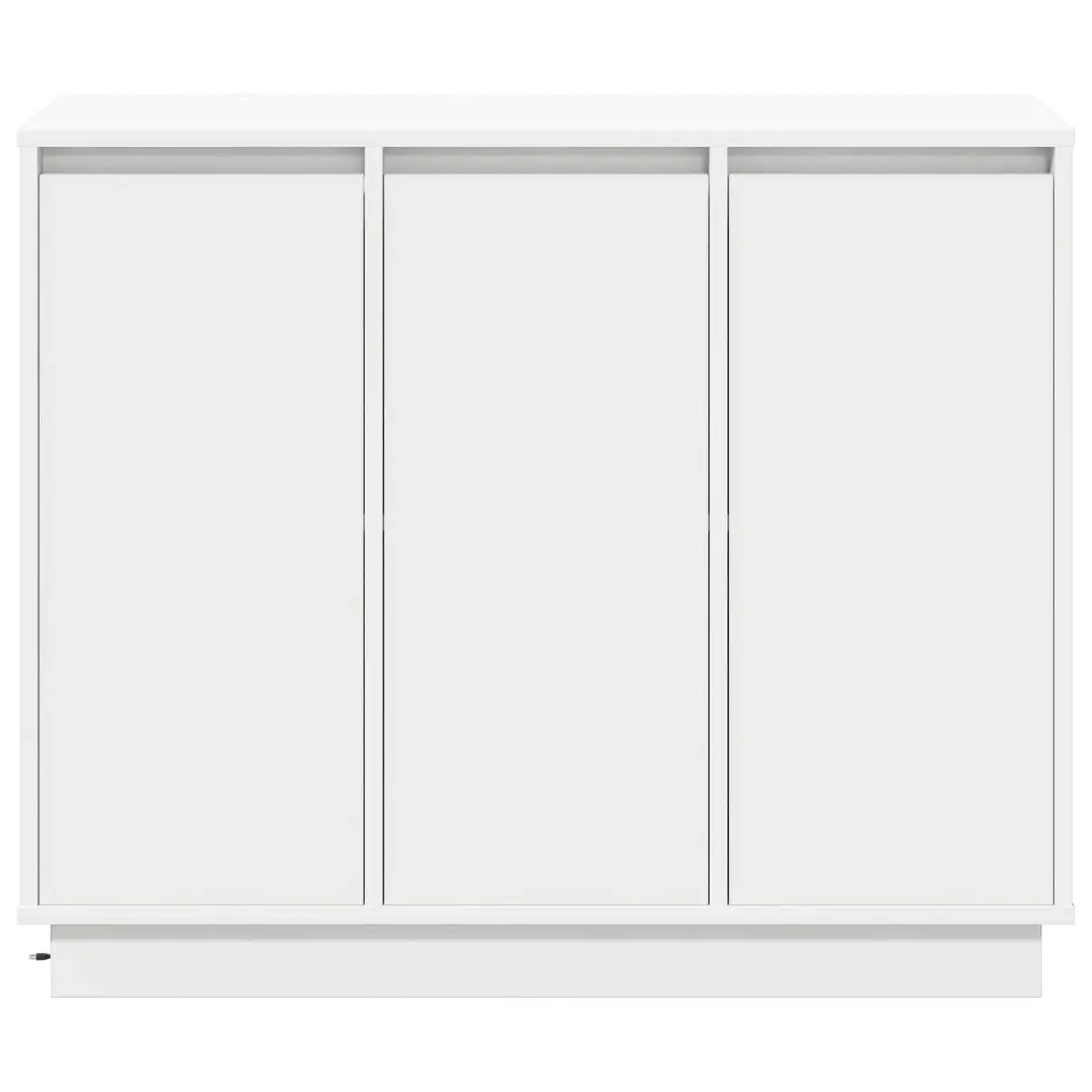 LED Sideboard White 90 x 32 x 75 cm Storage Cabinet with Lights Modern Living