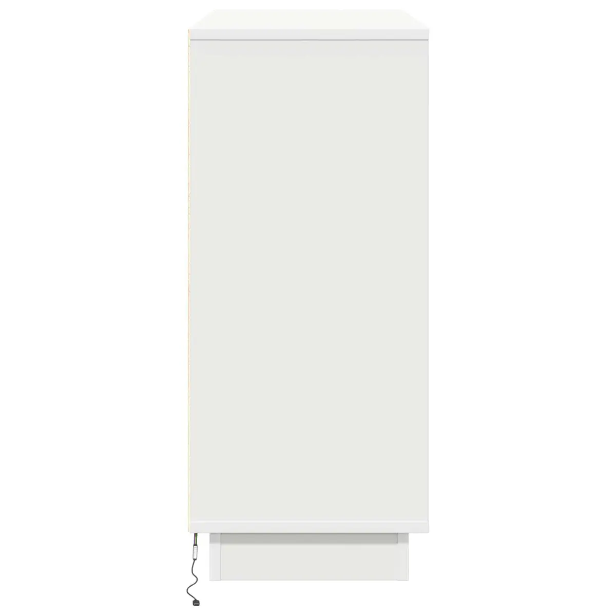 LED Sideboard White 90 x 32 x 75 cm Storage Cabinet with Lights Modern Living