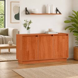 Brown Oak Sideboard 111x34x60cm for Cozy Living Spaces