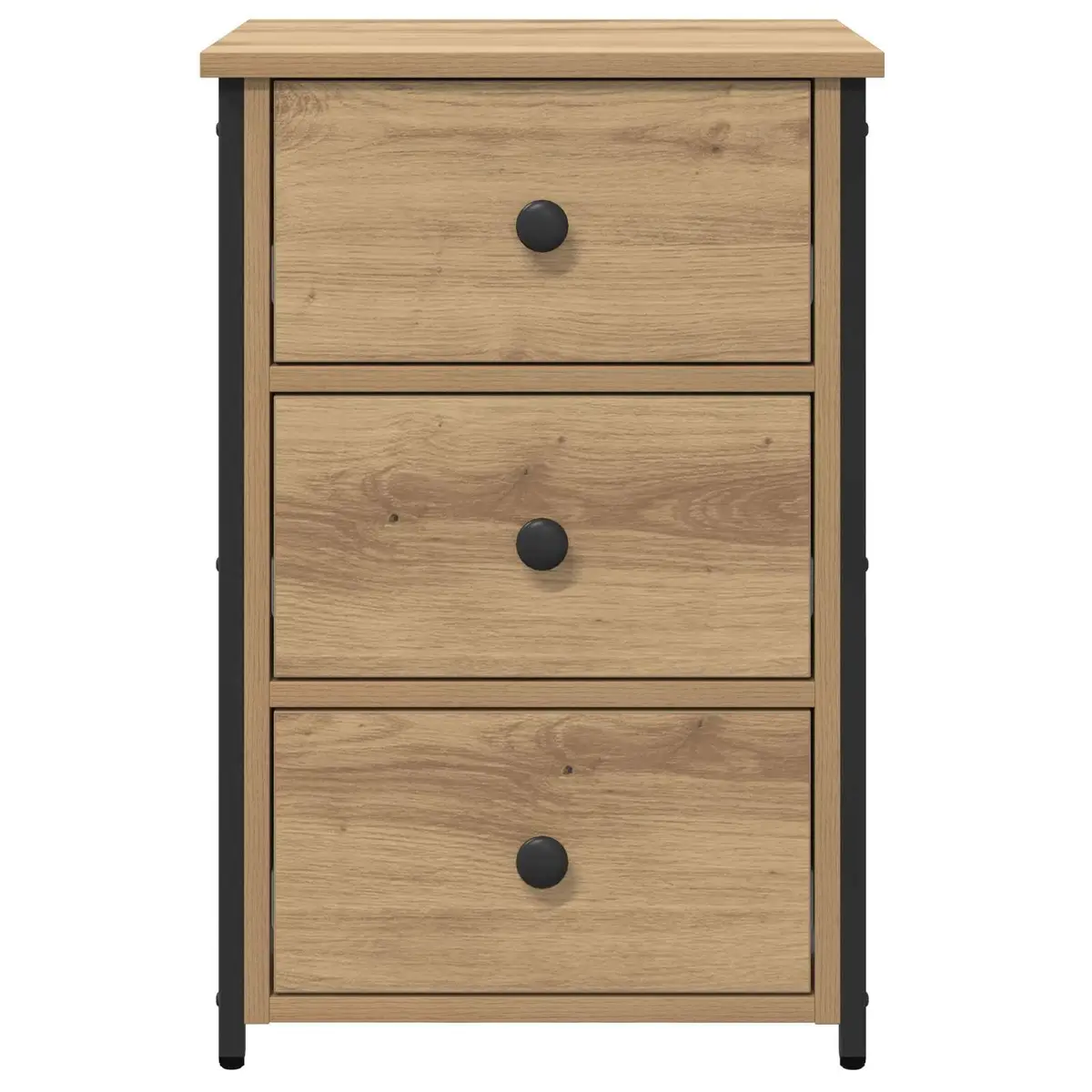 Bedside Cabinet 2 pcs Brown 40 x 36 x 60 cm Bedroom Nightstand Storage Drawer