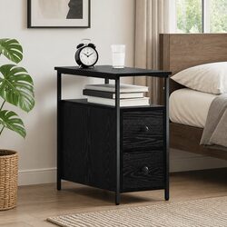 Stylish Black Bedside Cabinet for Cozy Bedrooms