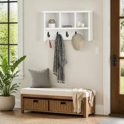 Wall-Mounted Coat Rack with Shelves for Cozy Spaces