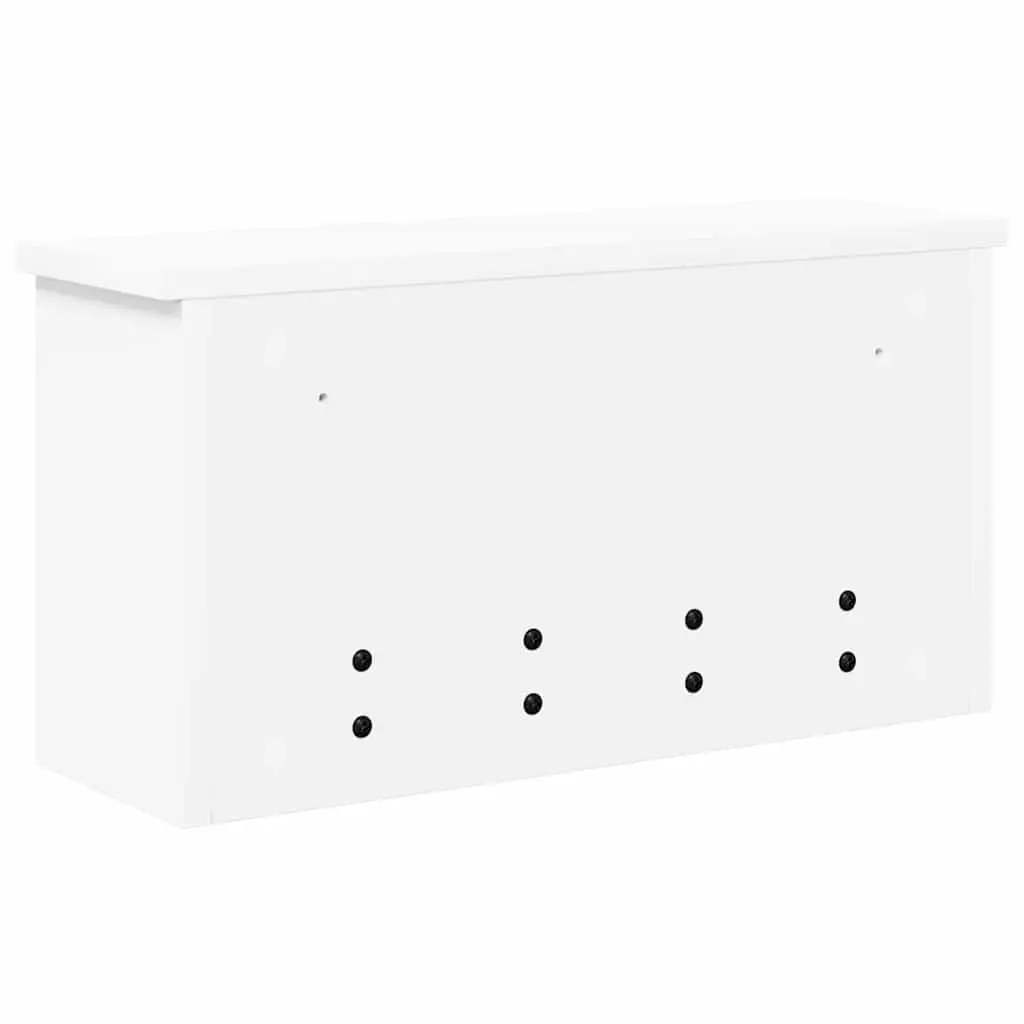 Wall-Mounted Coat Rack White Modern Minimalist 50 x 16 x 26 cm Engineered Wood