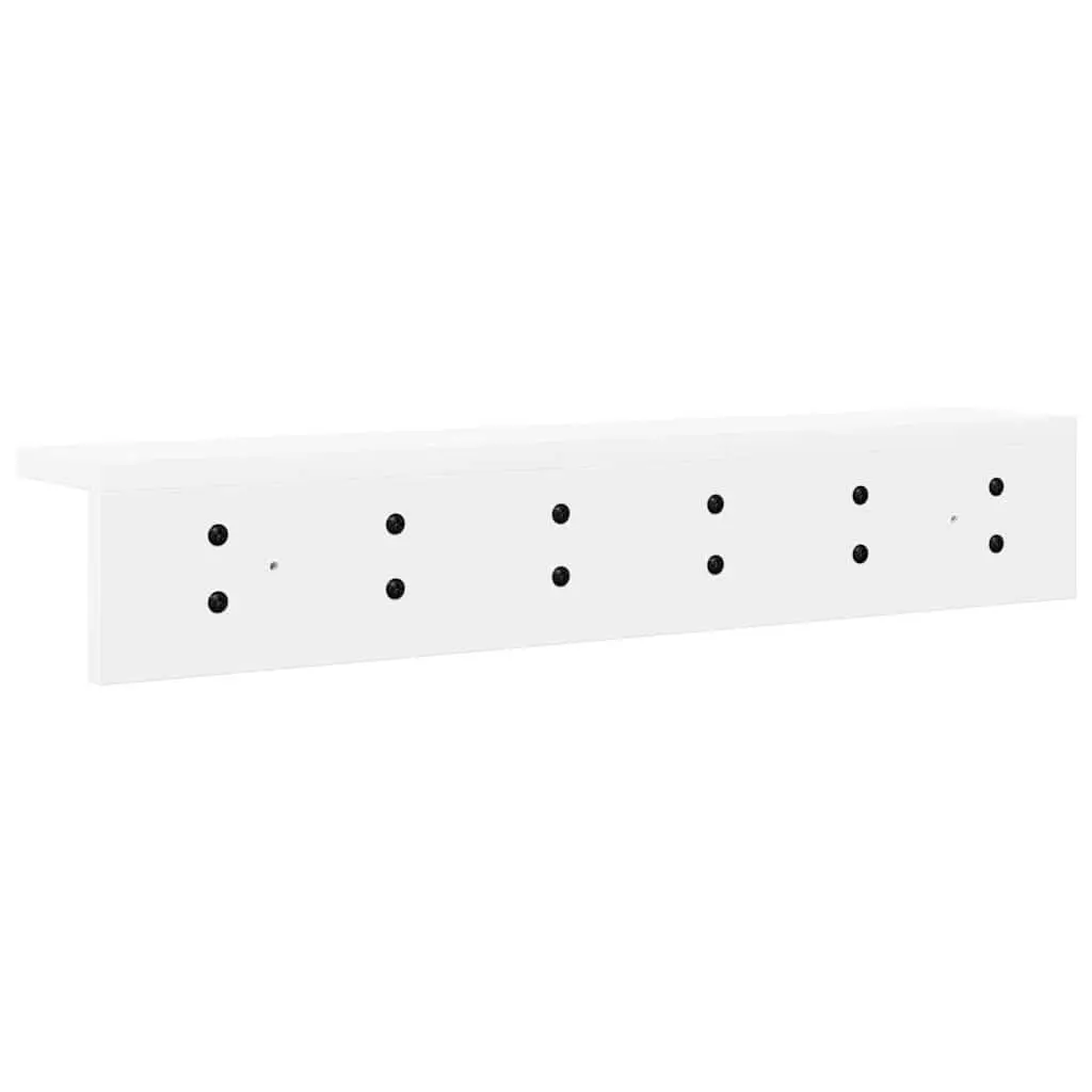 Wall-Mounted Coat Rack White 60cm Engineered Wood