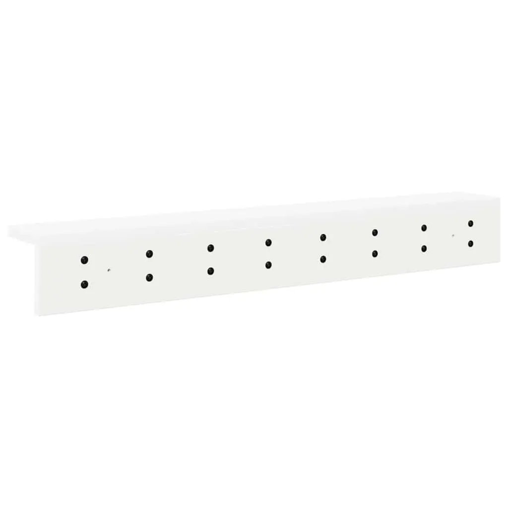 Wall-Mounted Coat Rack Organizer Modern White Engineered Wood 80 x 10.5 x 10.5 cm