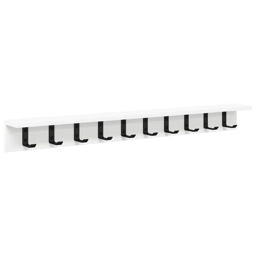 Wall-Mounted Coat Rack White 100cm Engineered Wood
