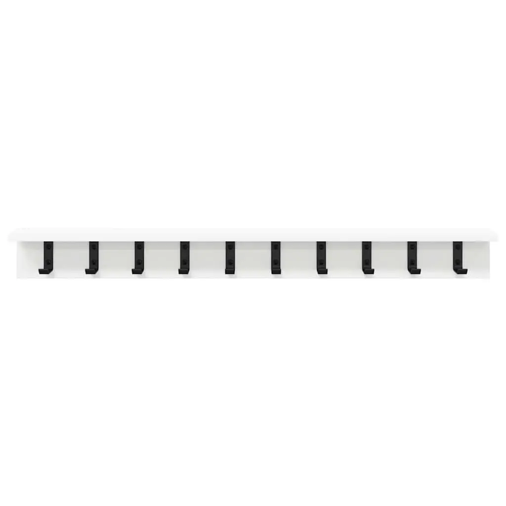 Wall-Mounted Coat Rack White 100cm Engineered Wood