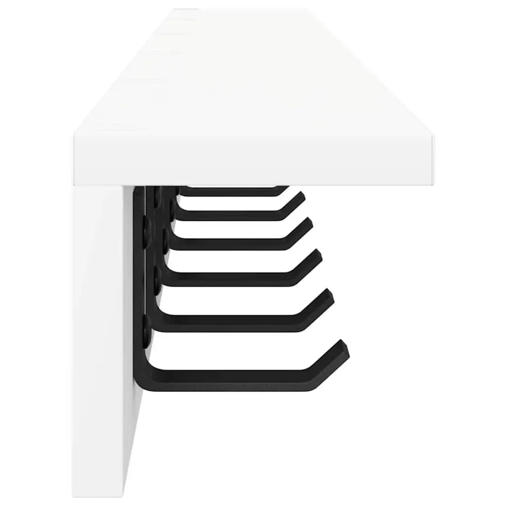 Wall-Mounted Coat Rack White 100cm Engineered Wood