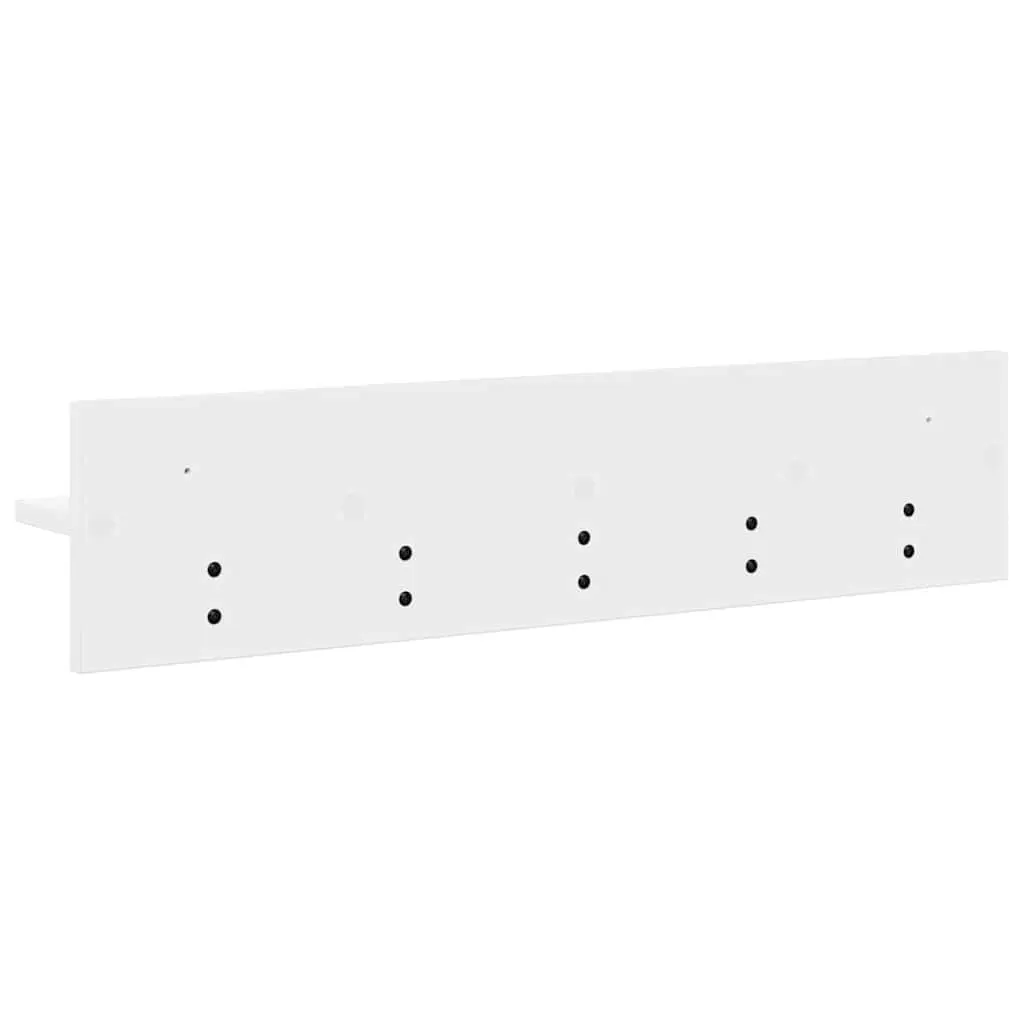 Wall-Mounted Coat Rack White 80cm Engineered Wood