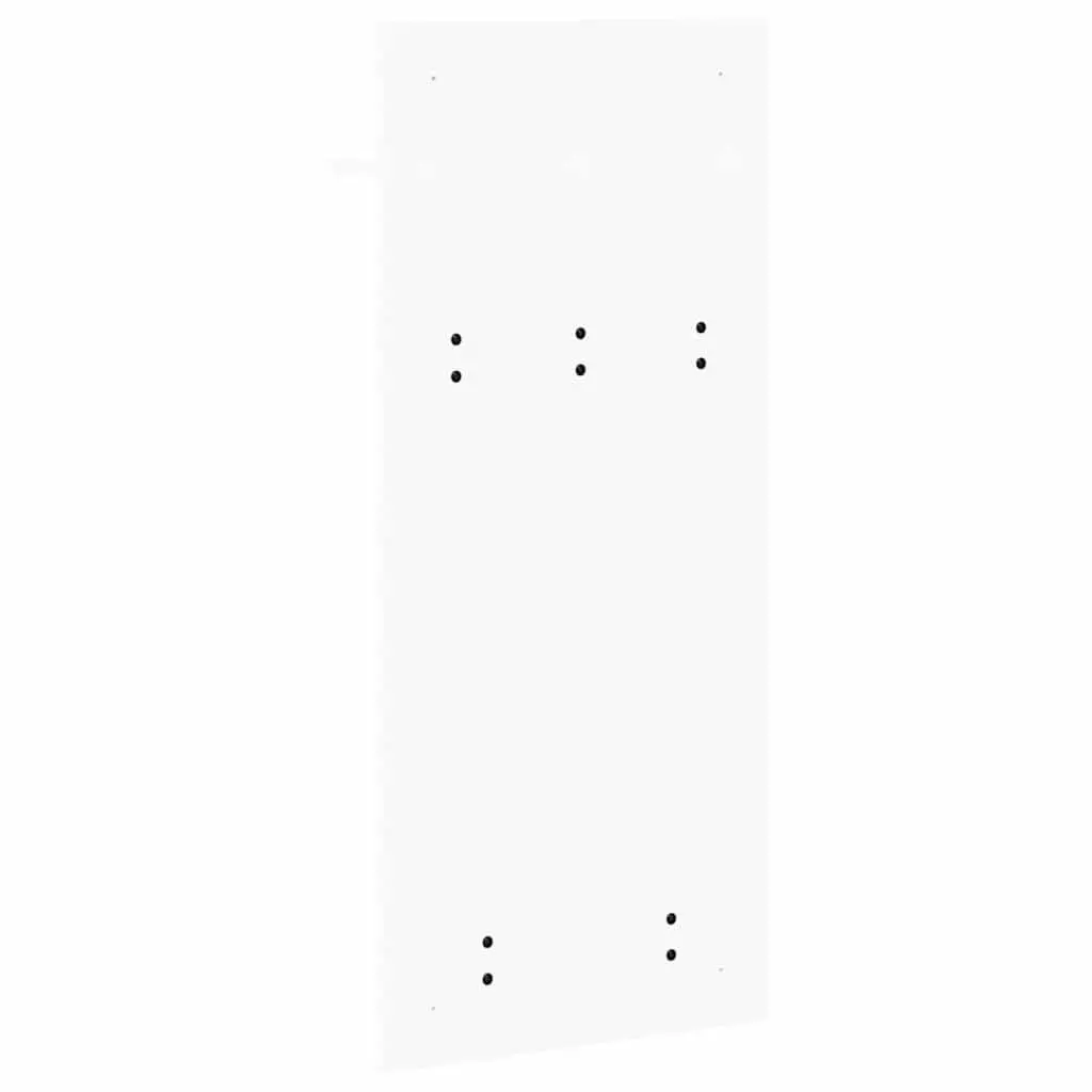 Coat Rack Wall Mounted White Engineered Wood Storage 40x10x90cm Hallway Entryway