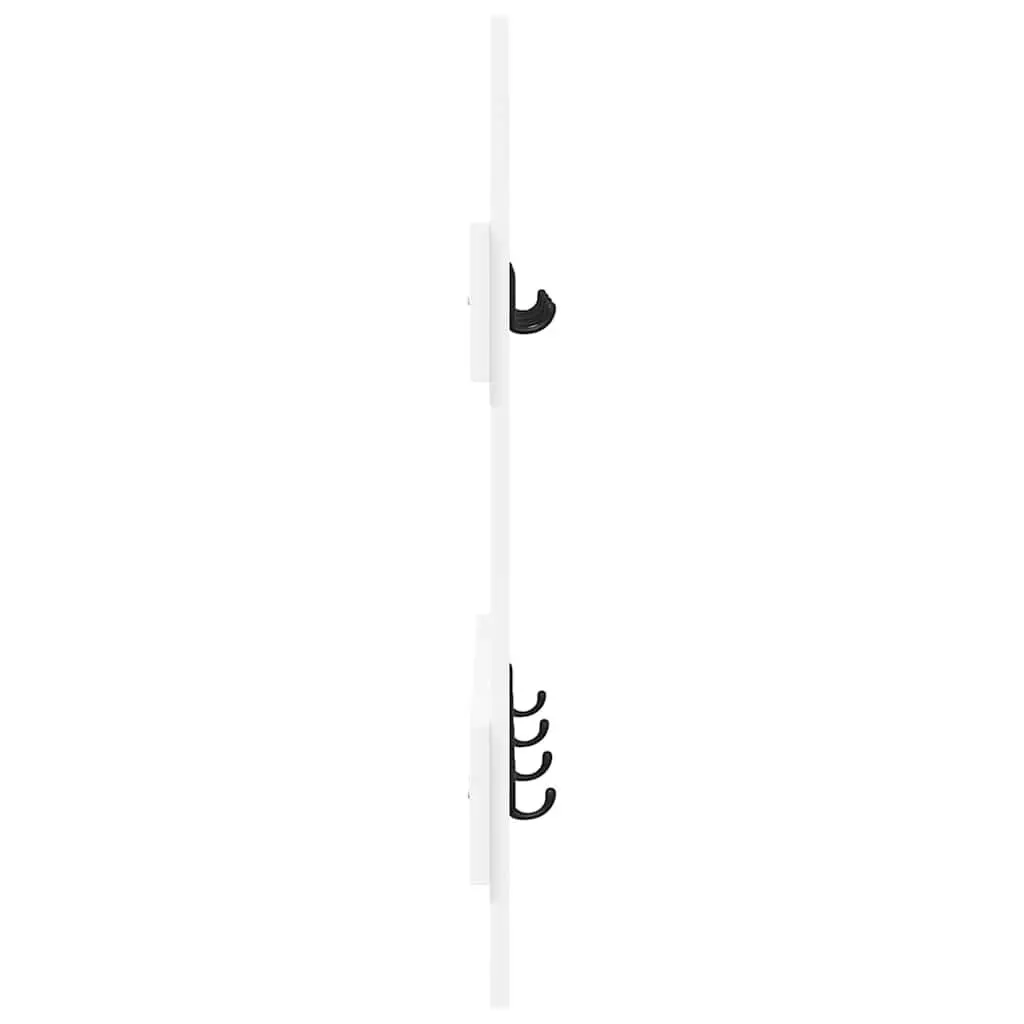 Wall-Mounted Coat Rack Modern White 60x82cm Engineered Wood