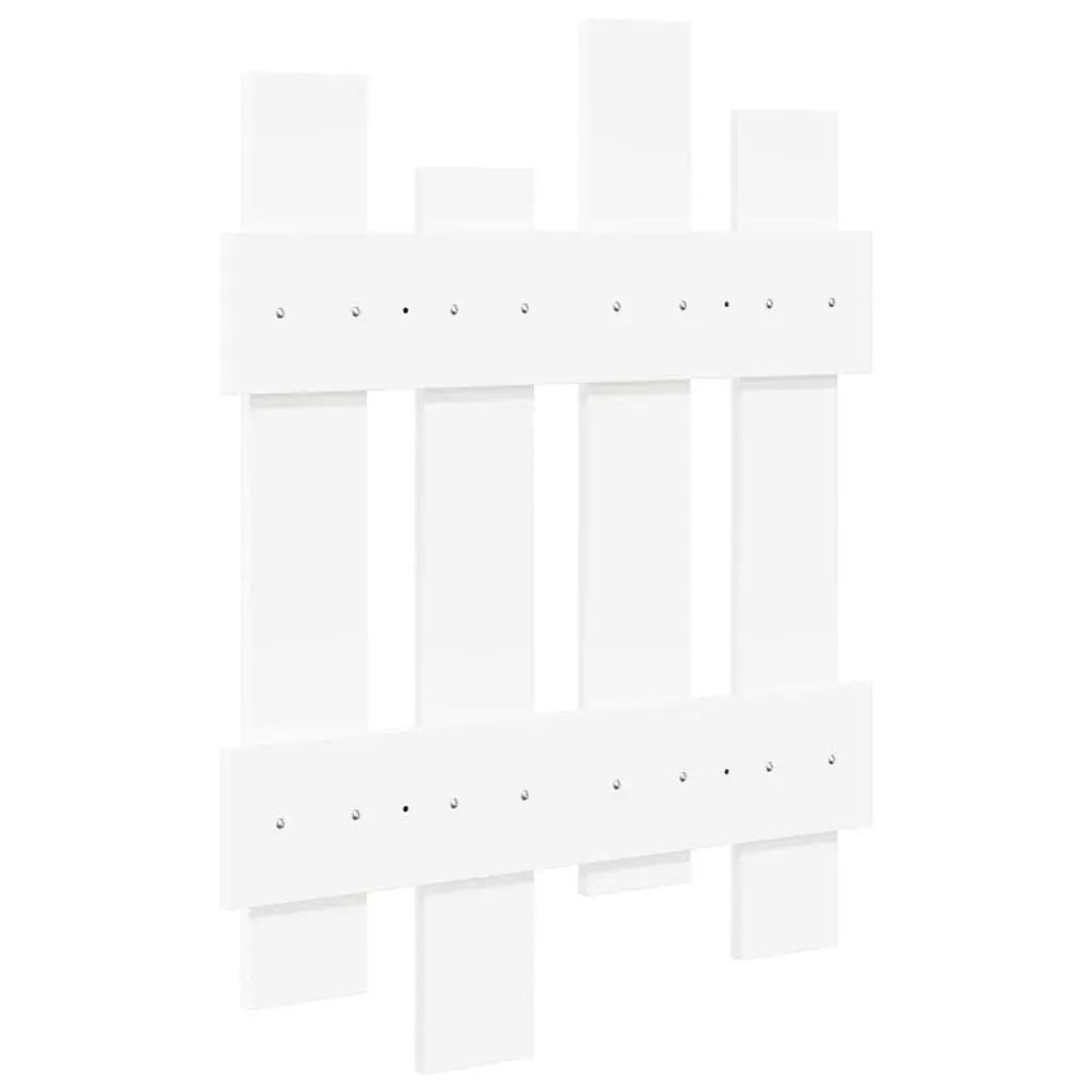 Wall-Mounted Coat Rack Modern White 60x82cm Engineered Wood