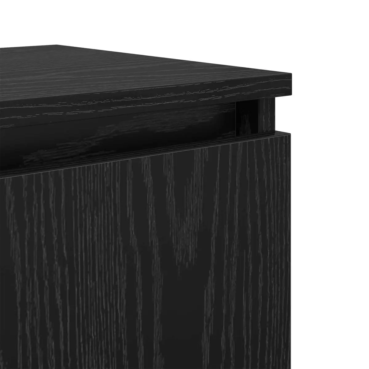 Bedside Cabinet Black Oak 40 x 30 x 50 cm Modern Engineered Wood Nightstand