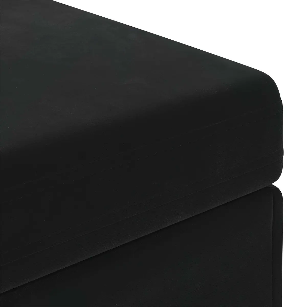 Black Velvet Backless Bar Stool for Dining