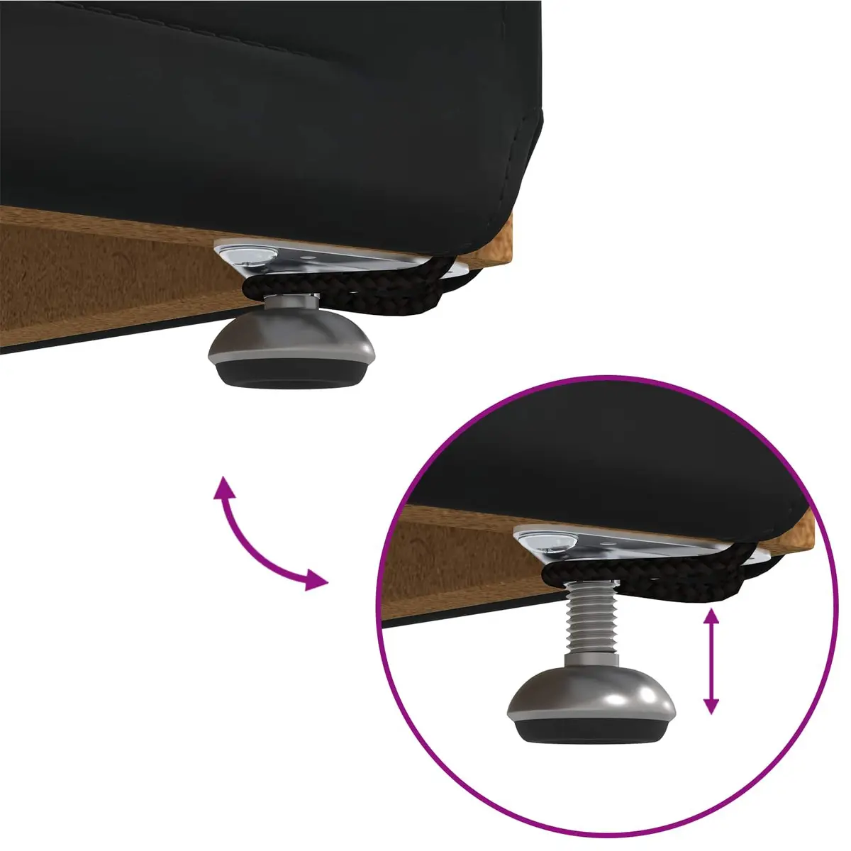 Black Velvet Bar Stool Backless Cushioned Modern Kitchen Counter Seat