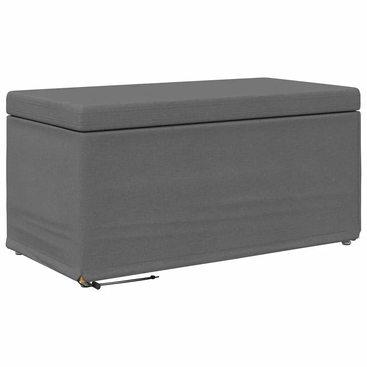 Grey Backless Bar Stool with Soft Fabric Cushion