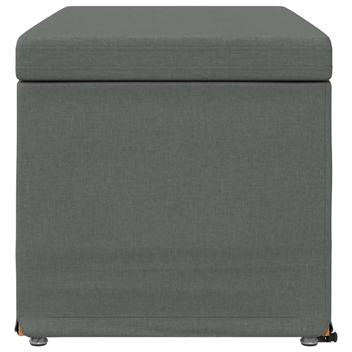 Grey Backless Bar Stool with Soft Fabric Cushion