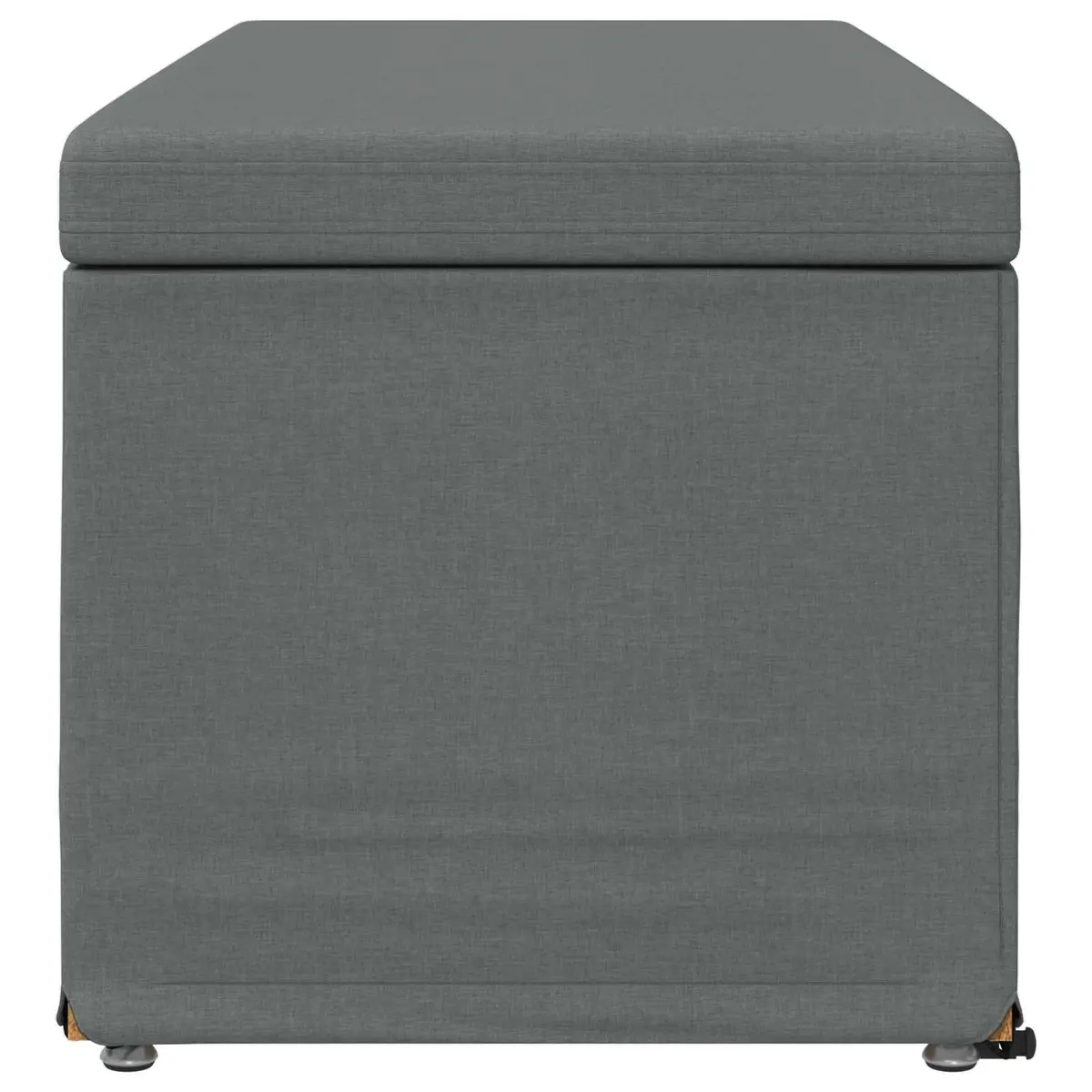 Grey Backless Bar Stool Modern Fabric Cushion Seat Indoor Kitchen Dining Room