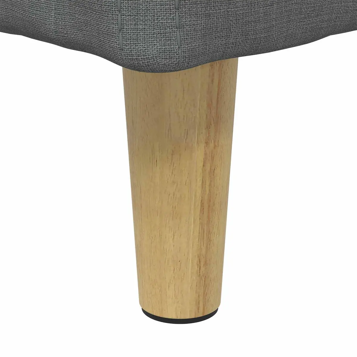 Grey Tufted Storage Ottoman with Hidden Compartment 60x60x45cm