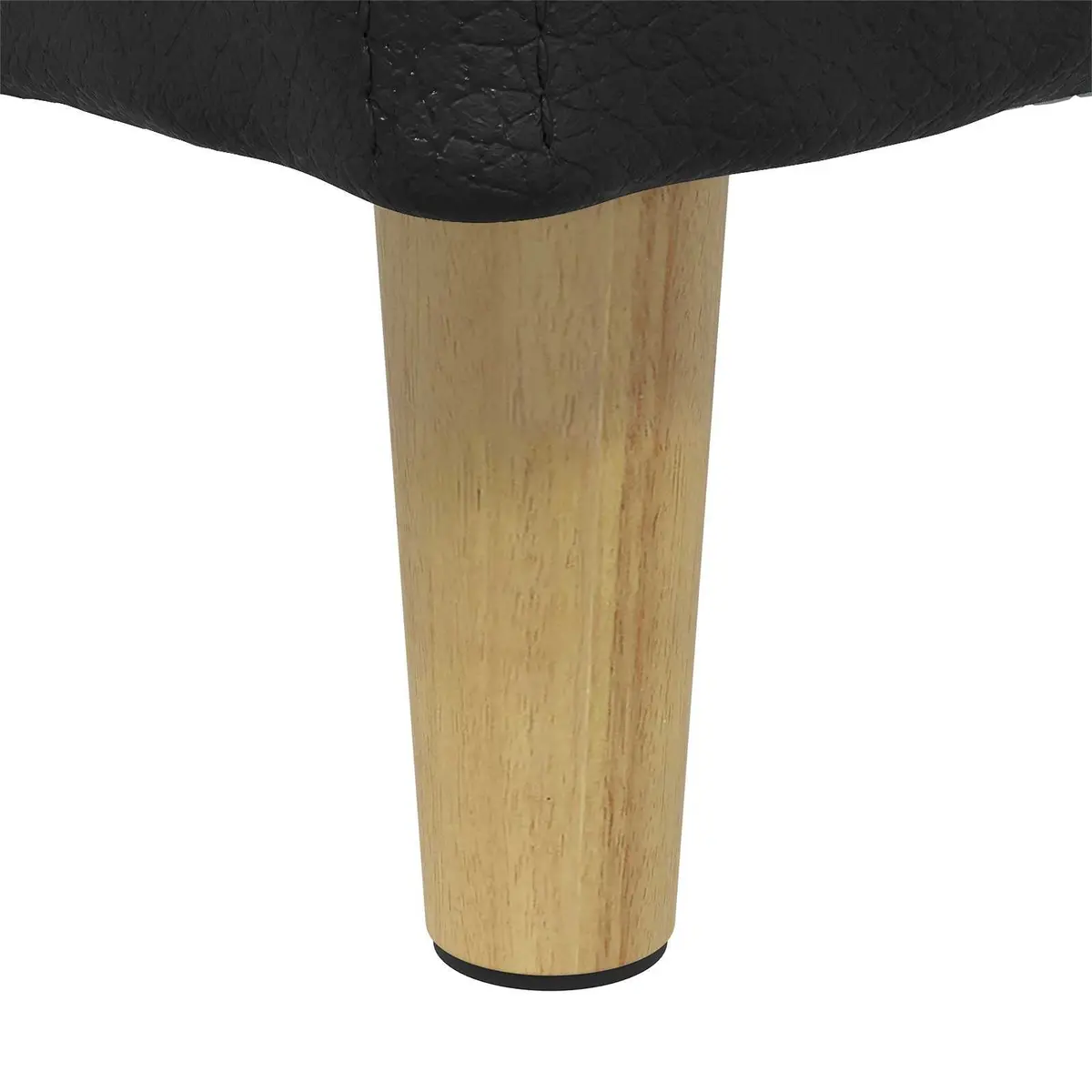 Black Tufted Storage Ottoman with Cushion