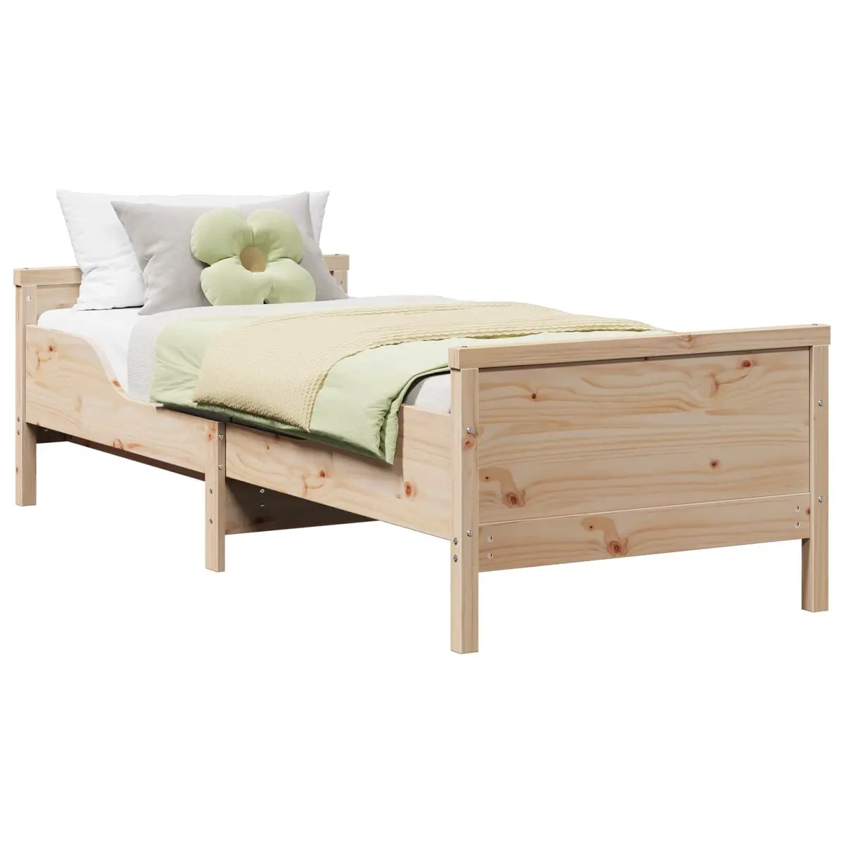 Bed Frame with Headboard and Footboard for Kids