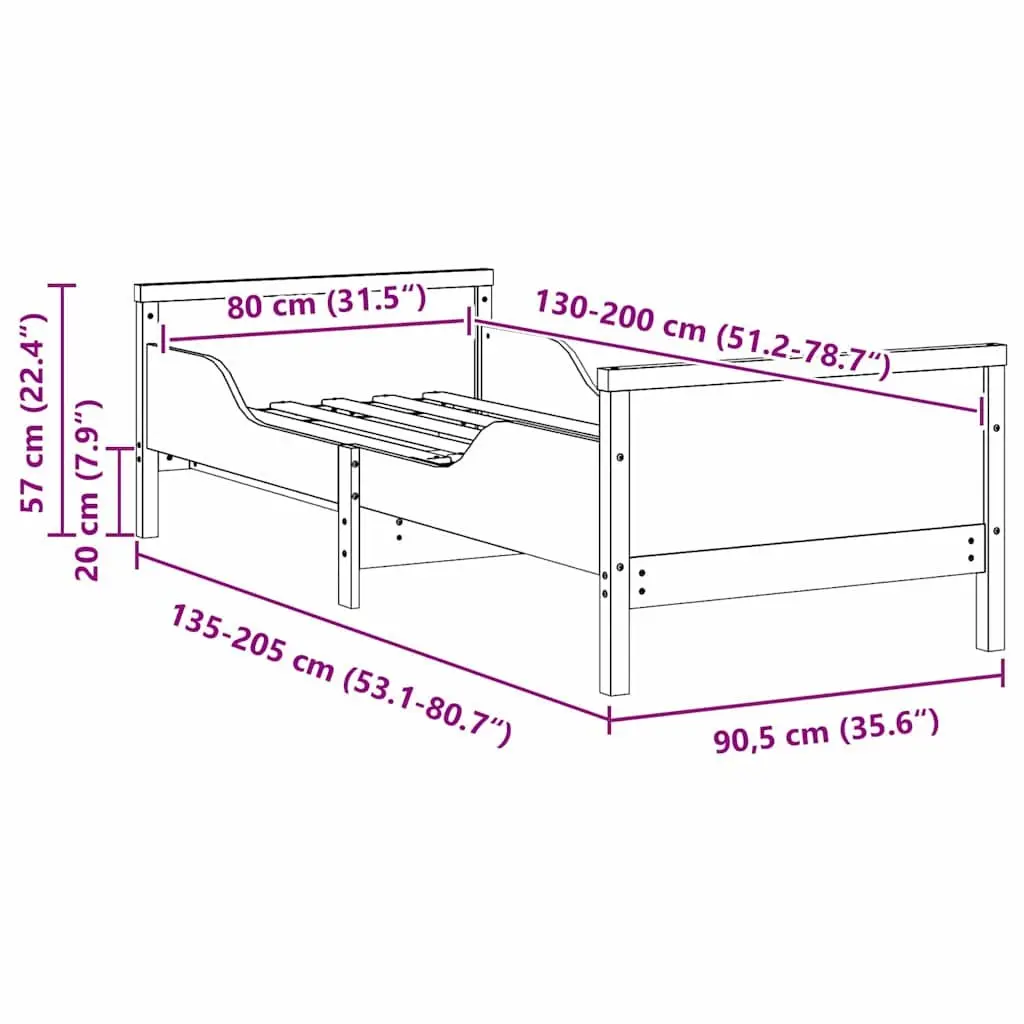 Bed Frame with Headboard and Footboard for Kids