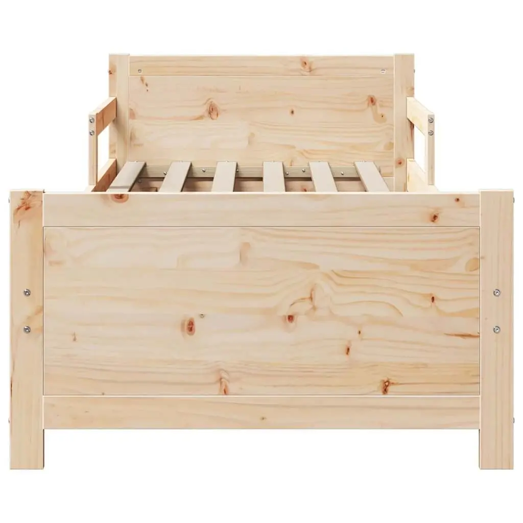 Solid Pine Wood Kids Bed Frame 80 x 200 cm