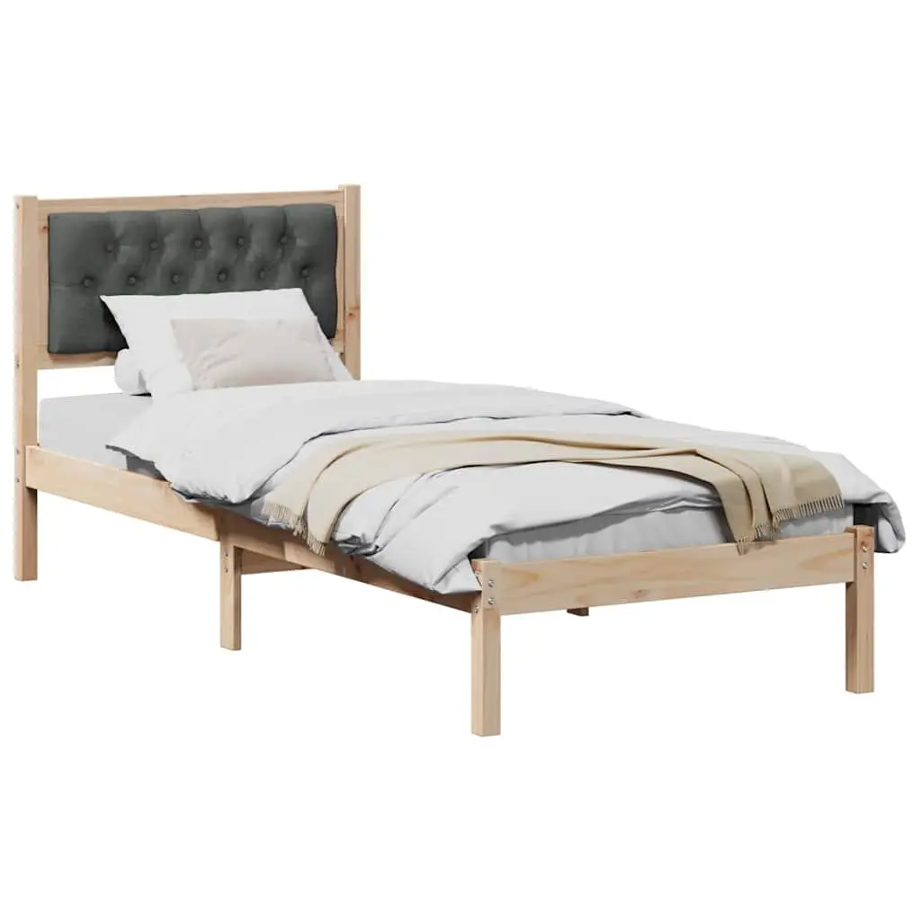 Minimalist Bed Frame with Upholstered Headboard